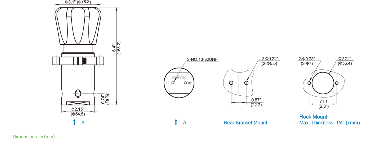 GENTEC R73 Series Back Pressure Regulator